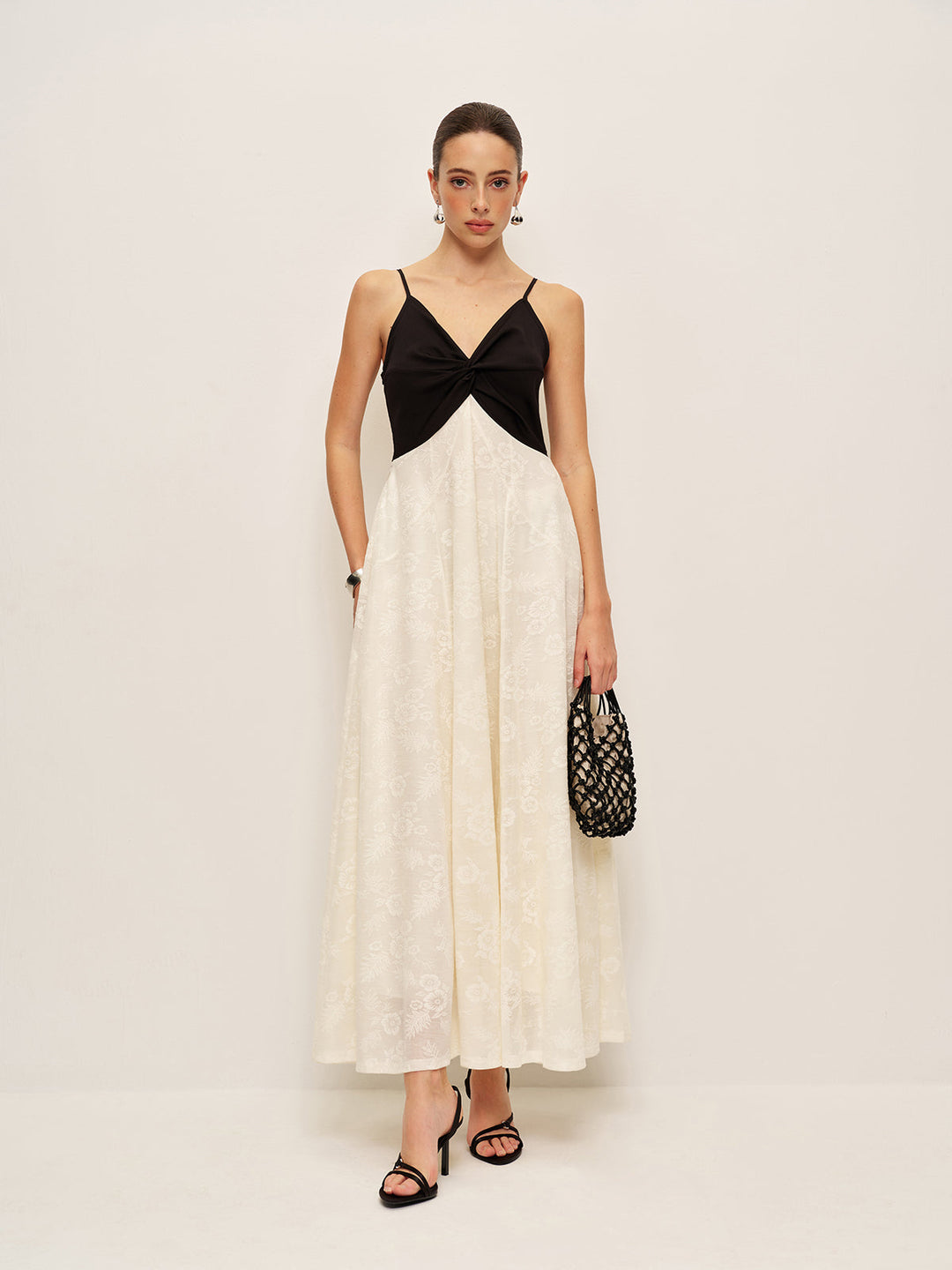 Robe Cami à Volants Deux Tons