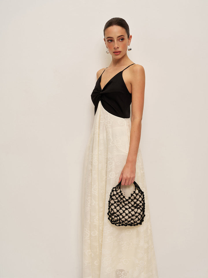 Robe Cami à Volants Deux Tons