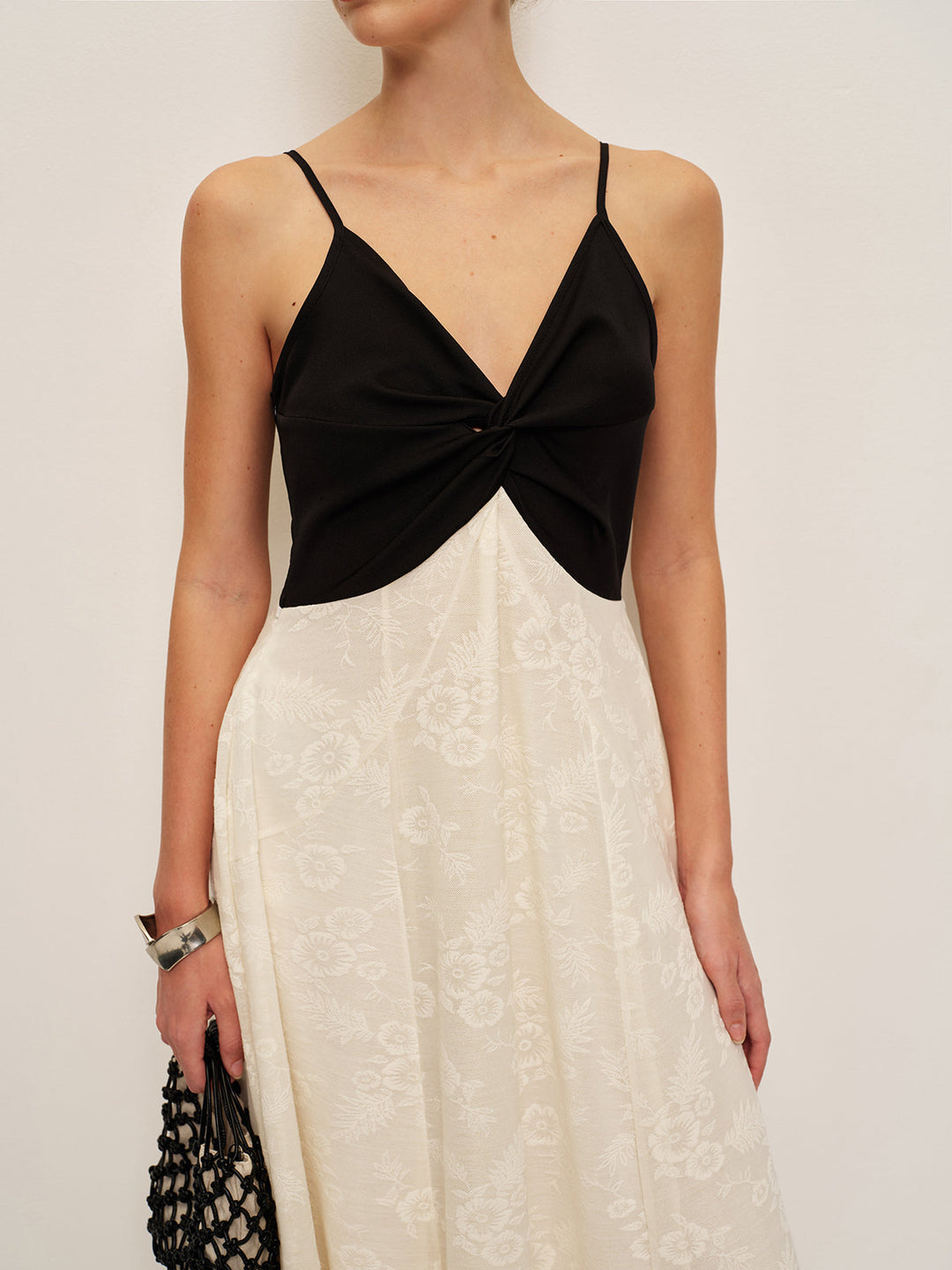 Robe Cami à Volants Deux Tons