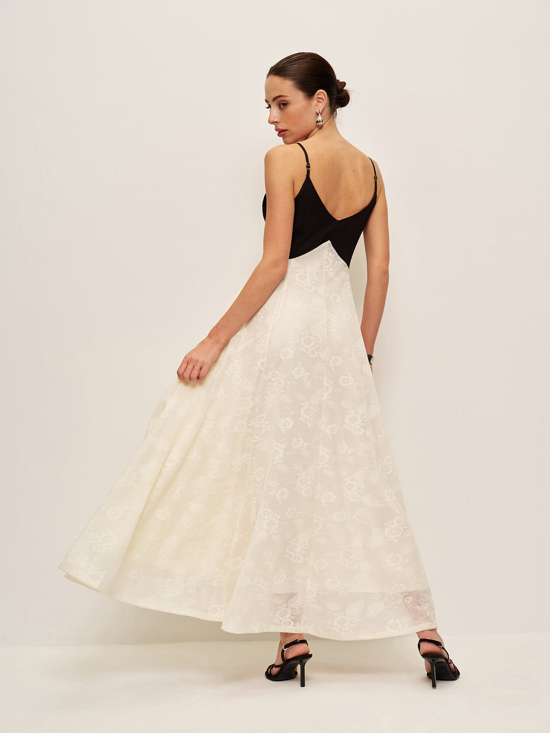 Robe Cami à Volants Deux Tons