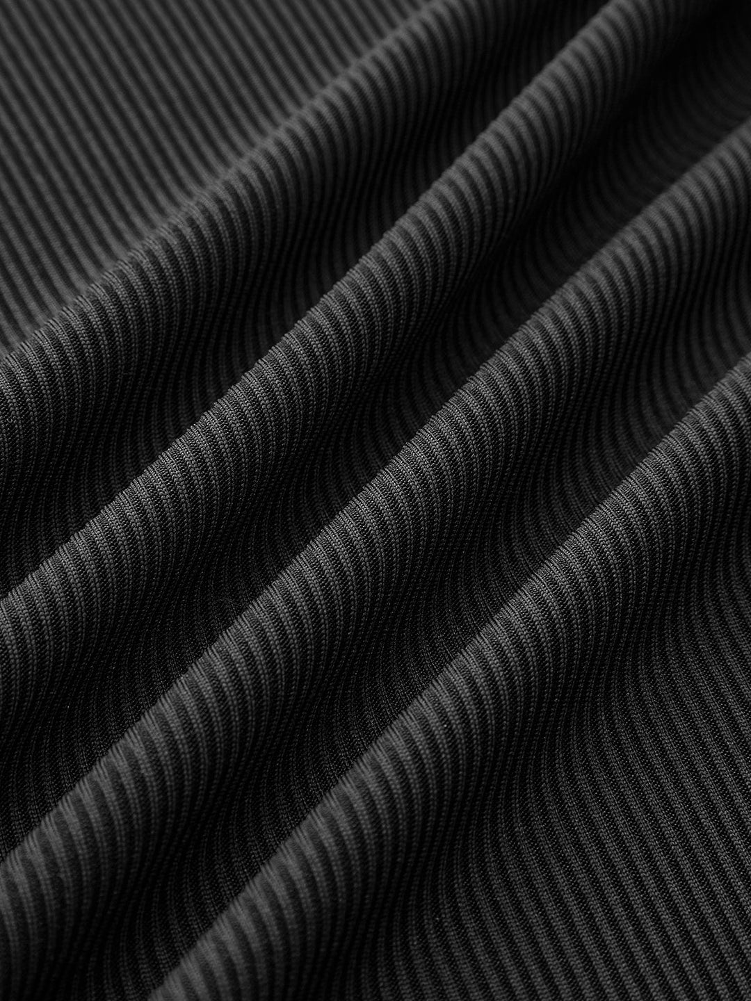 Body moulant côtelé à manches en mesh semi-transparent