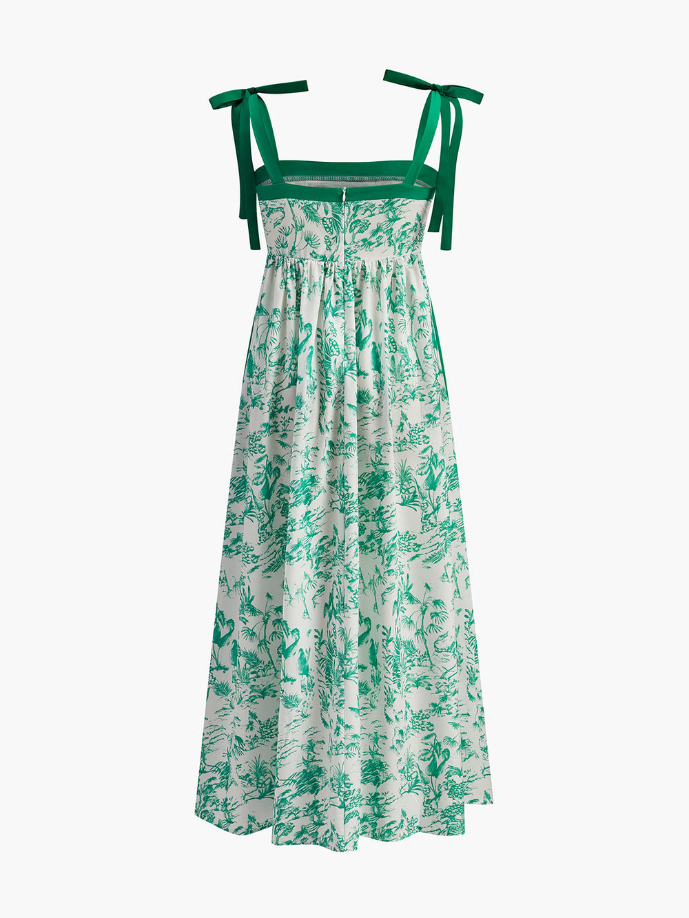 Robe Florale à Liens Contrastés