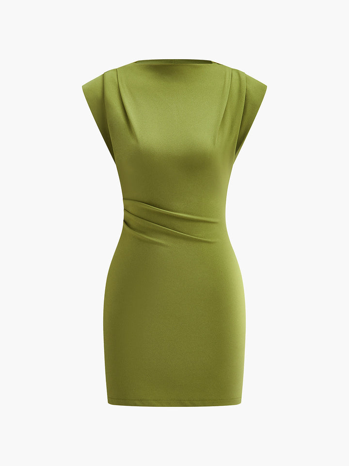 Robe Sans Manches Drapée