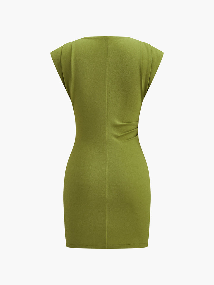 Robe Sans Manches Drapée