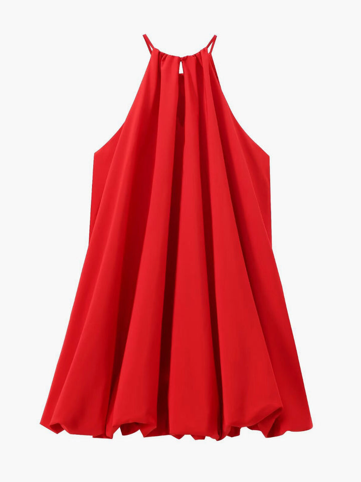 Robe à plis avec col halter