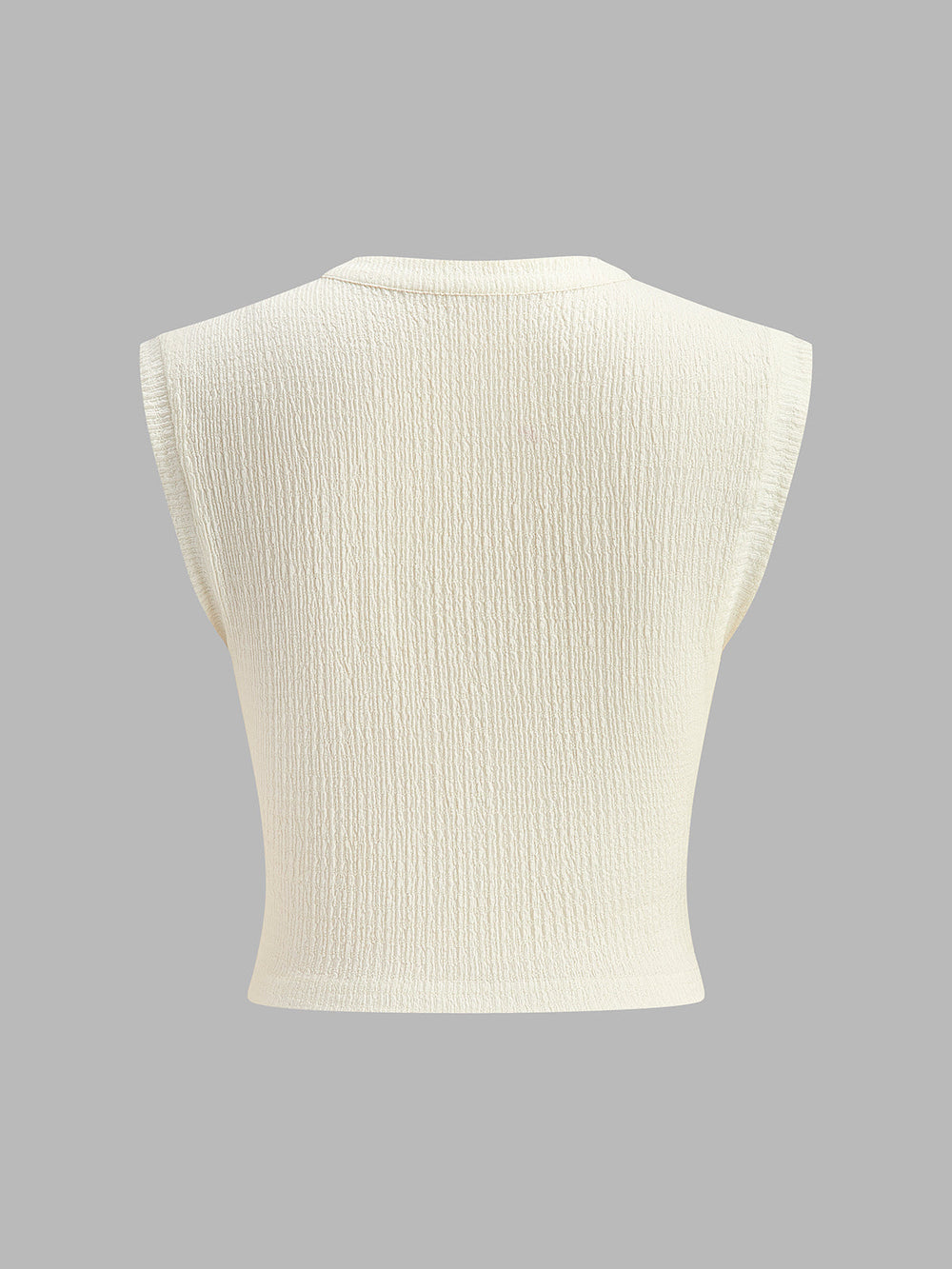 Top Sans Manches à Noeud Devant V-Neck