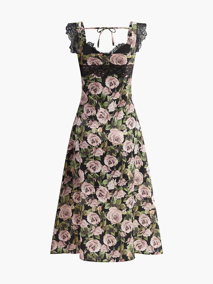 Robe à découpe florale et nœud au dos