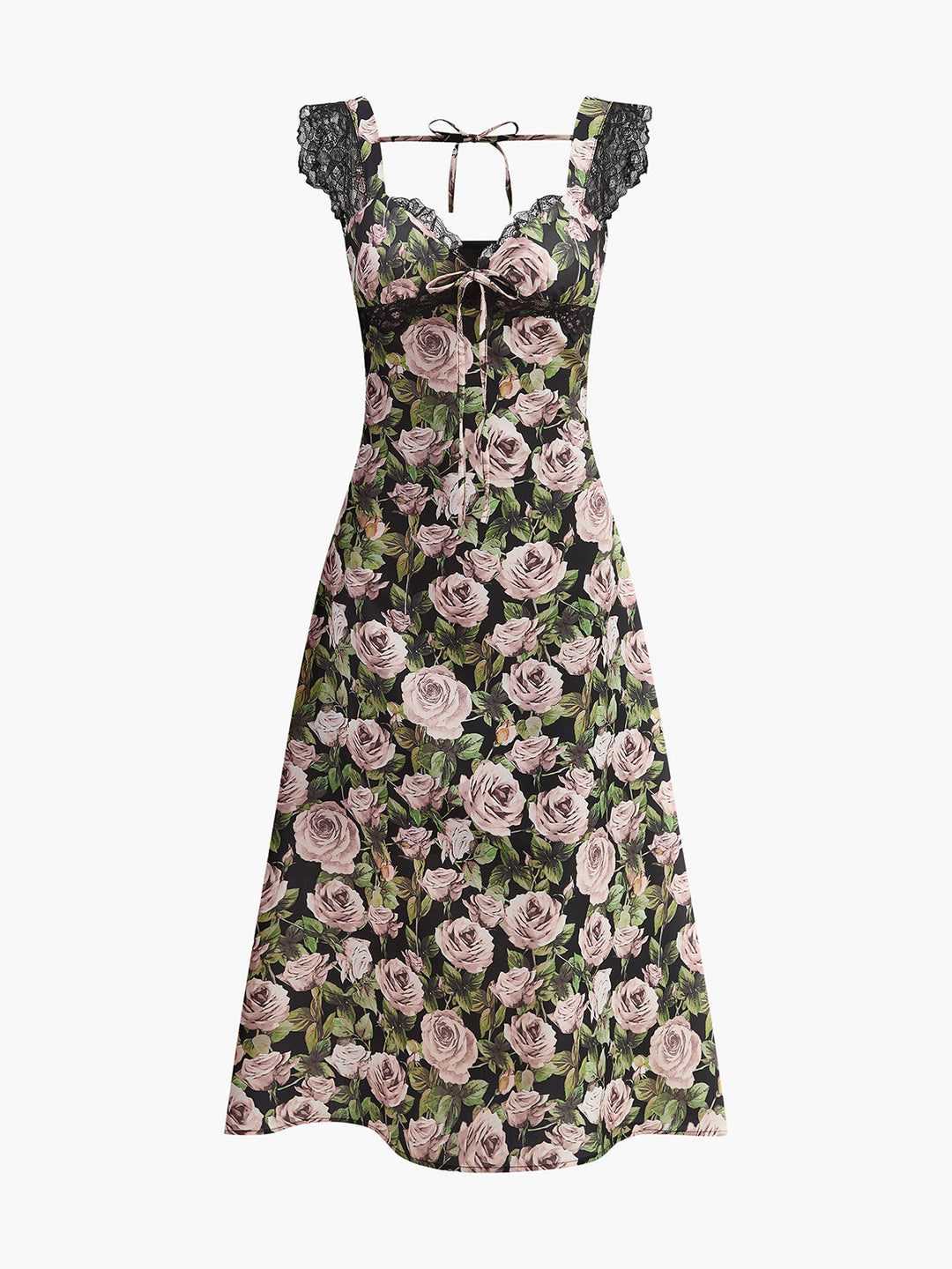 Robe à découpe florale et nœud au dos