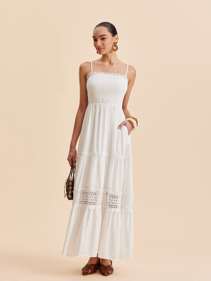 Robe Cami Smockée