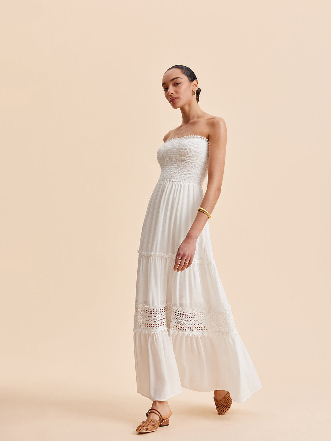 Robe Cami Smockée