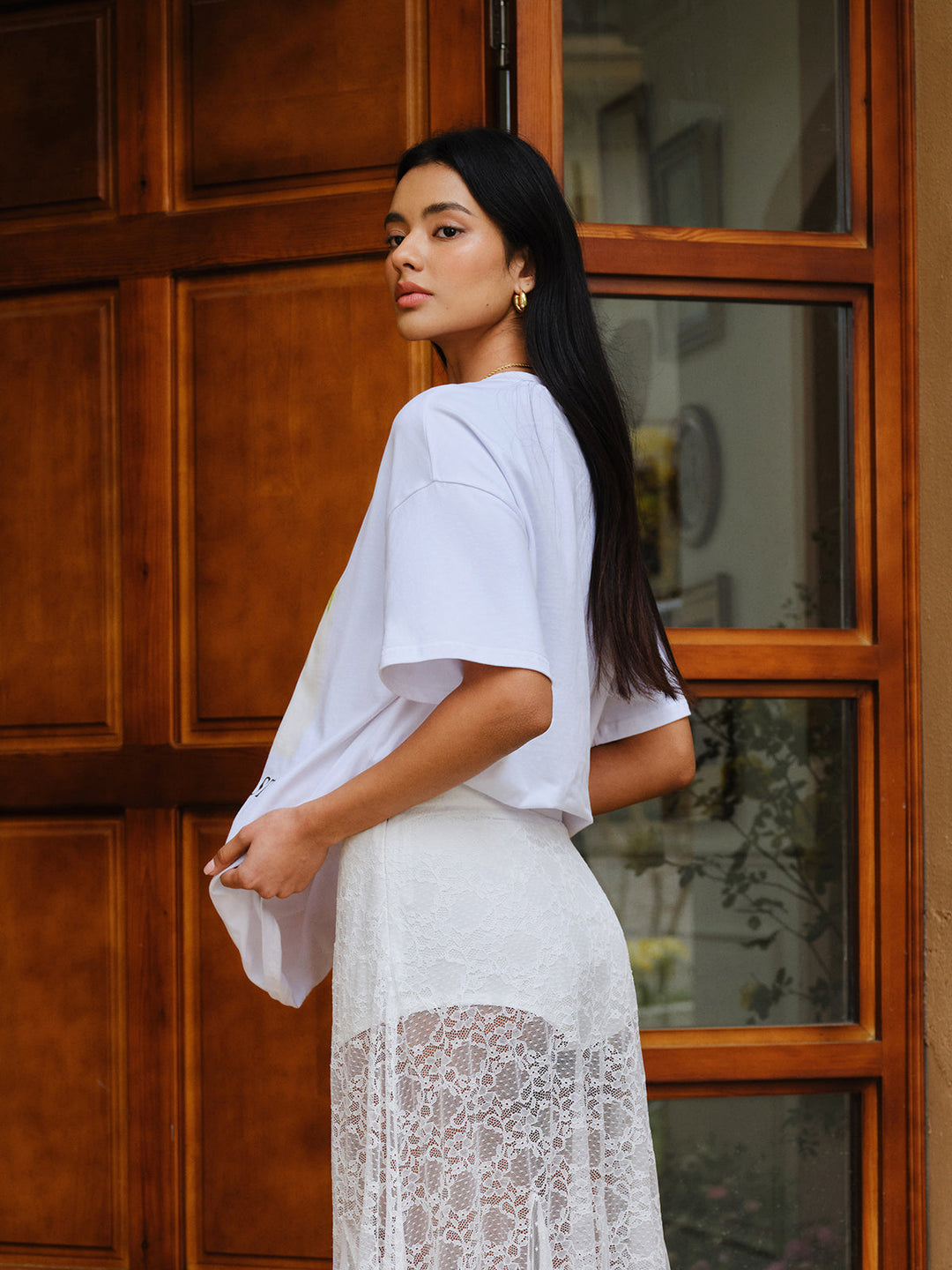 T-Shirt Oversize en Coton Imprimé