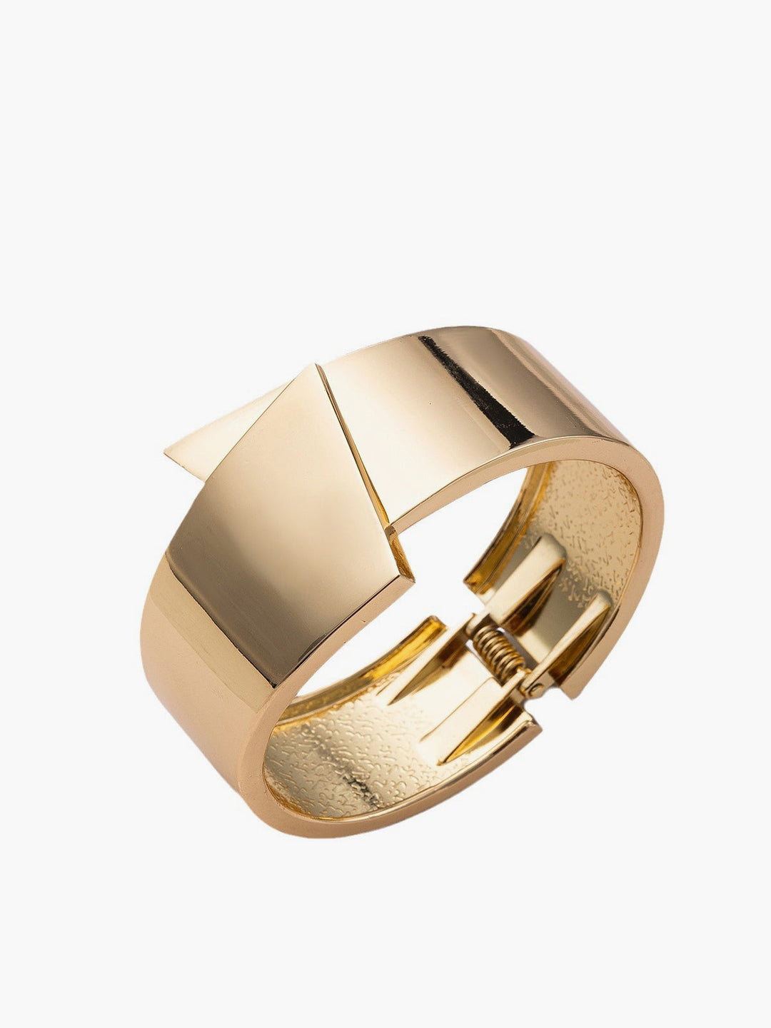 Bracelet jonc graphique en métal