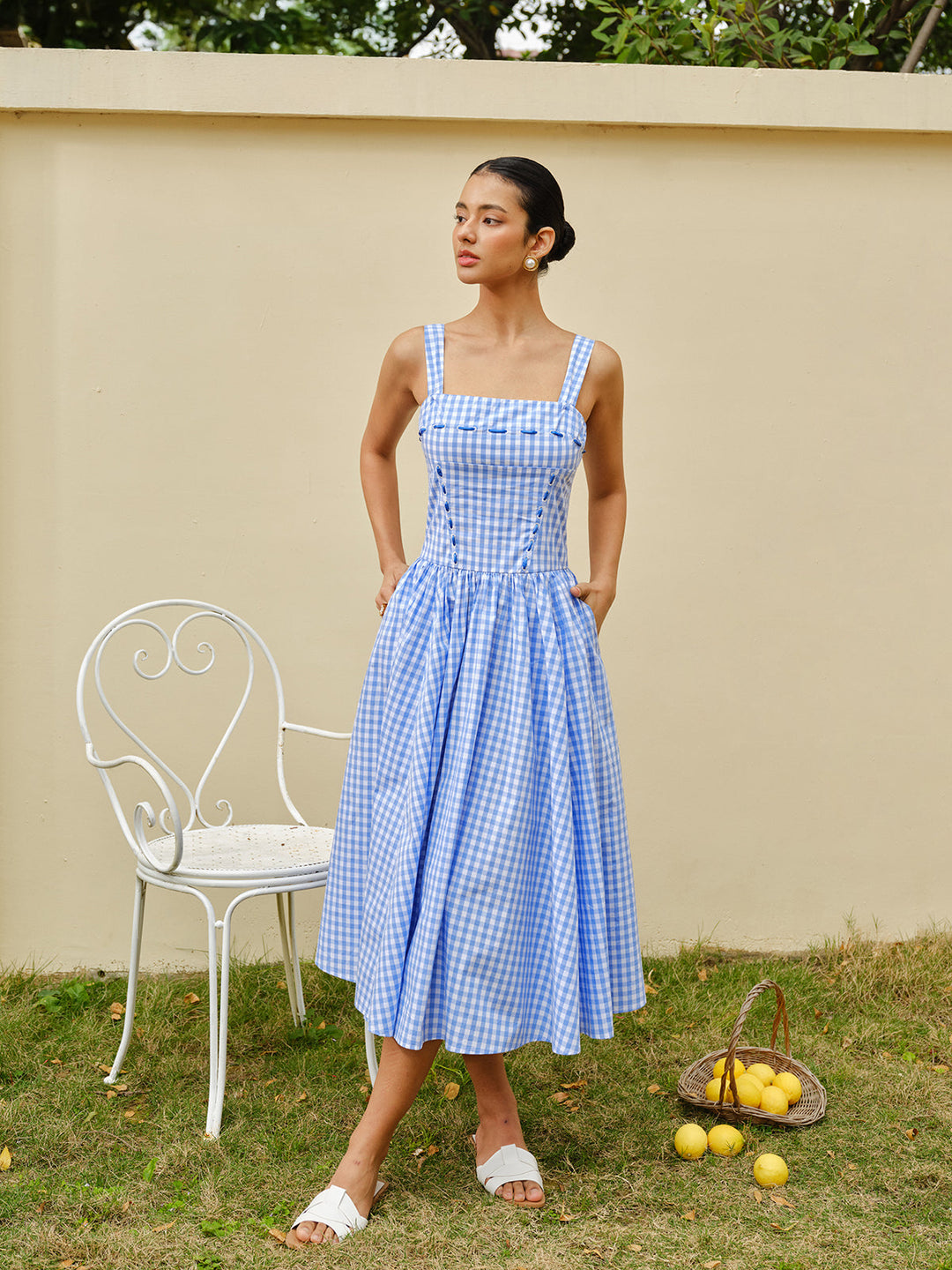 Robe Corset "Checkerboard" à Lacets