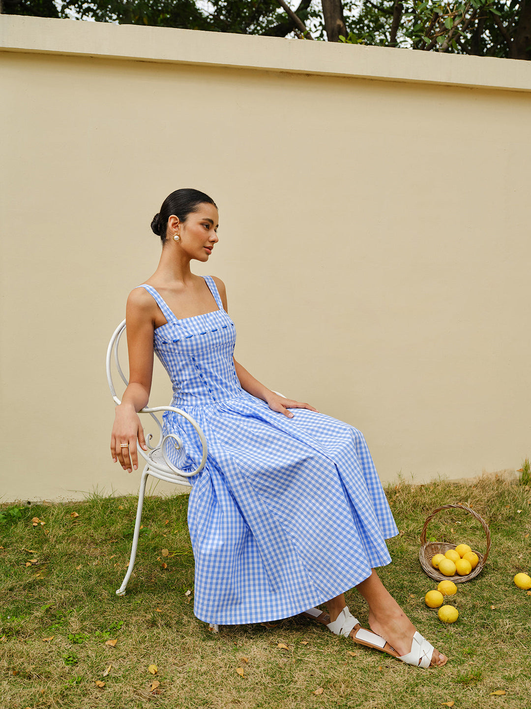 Robe Corset "Checkerboard" à Lacets