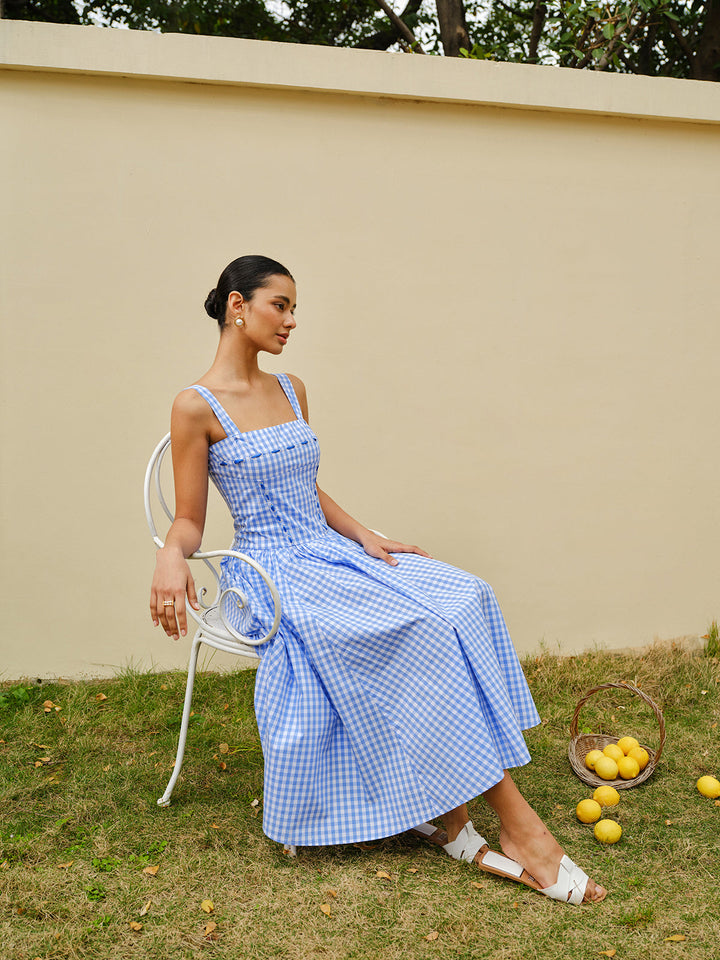 Robe Corset "Checkerboard" à Lacets