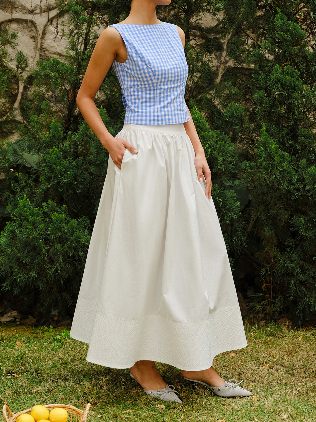 Jupe Évasée Taille Haute