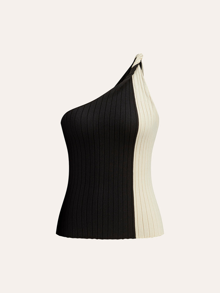 Haut Bardot Color Block