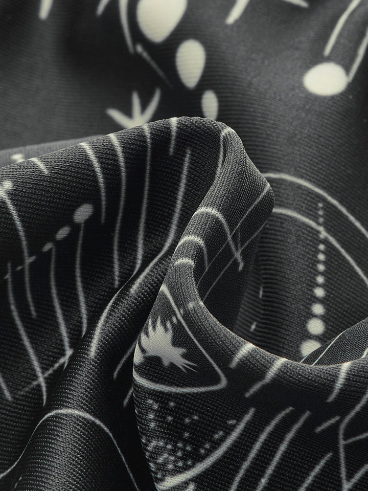 Ensemble Bikini à Col Plongeant "Astrology Print"