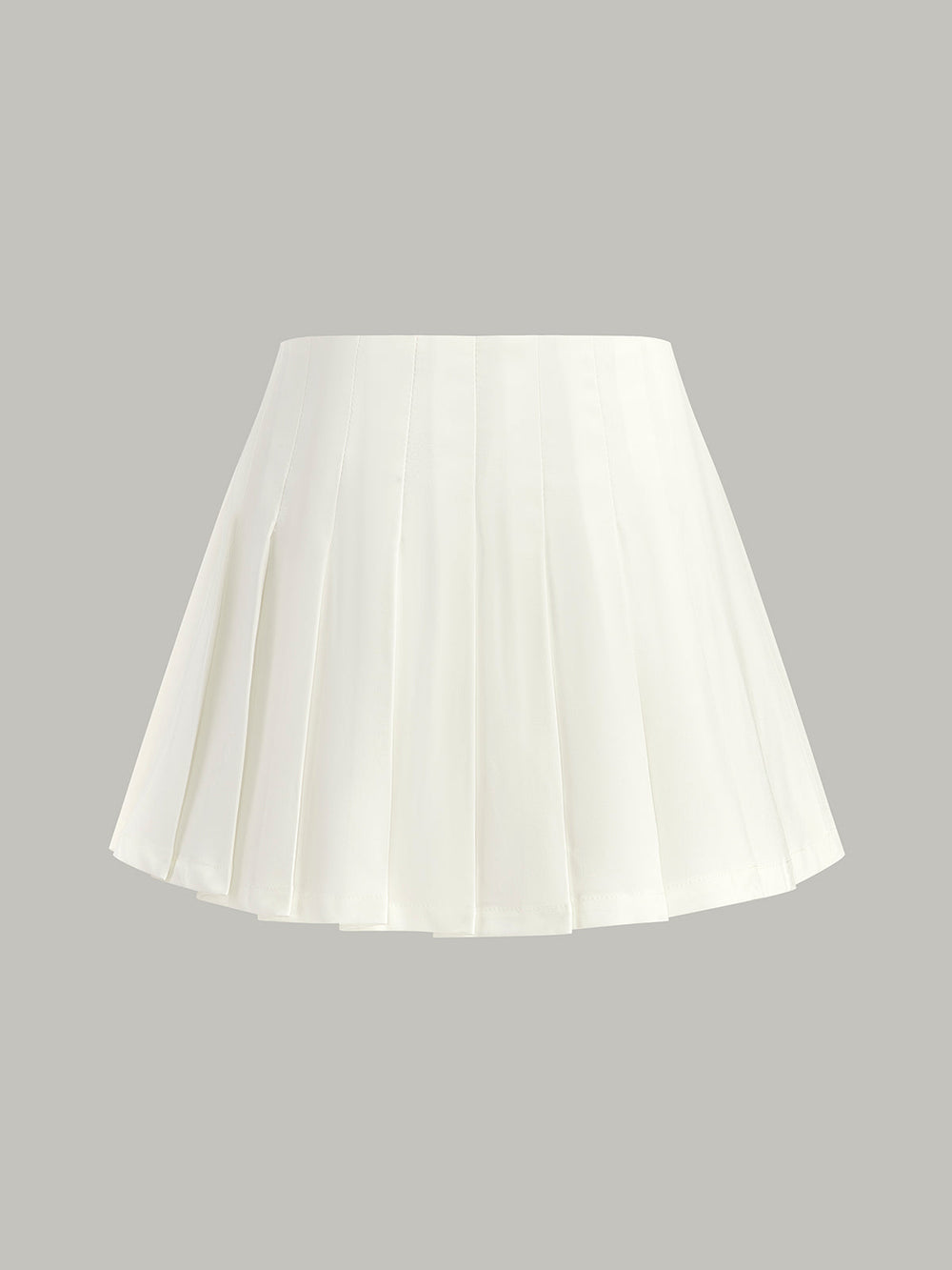Jupe plissée à taille mi-haute