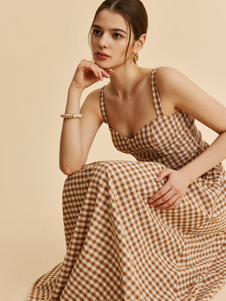 Robe Patineuse Ceinturée Vichy