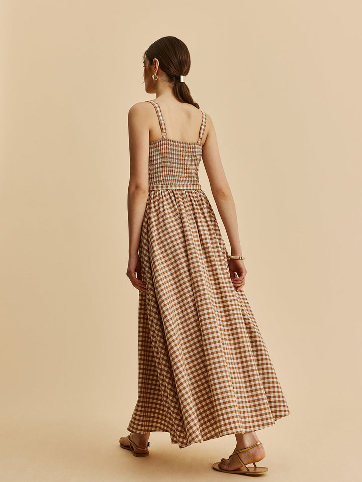 Robe Patineuse Ceinturée Vichy