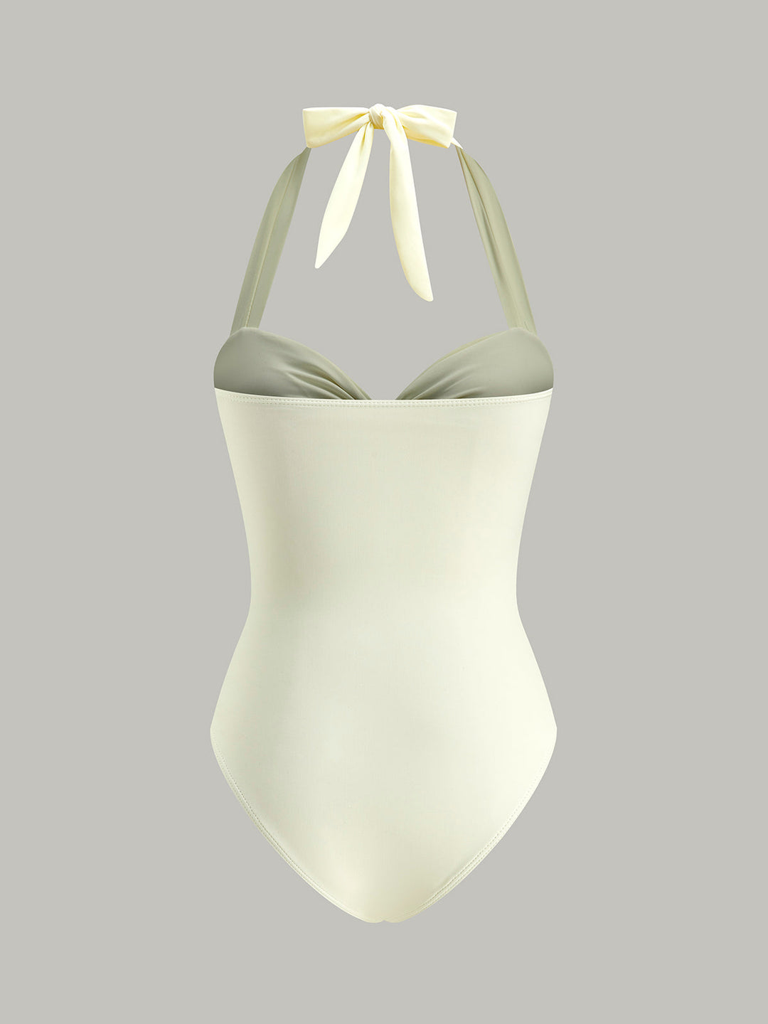 Maillot de bain une pièce à dos nu et nœud papillon