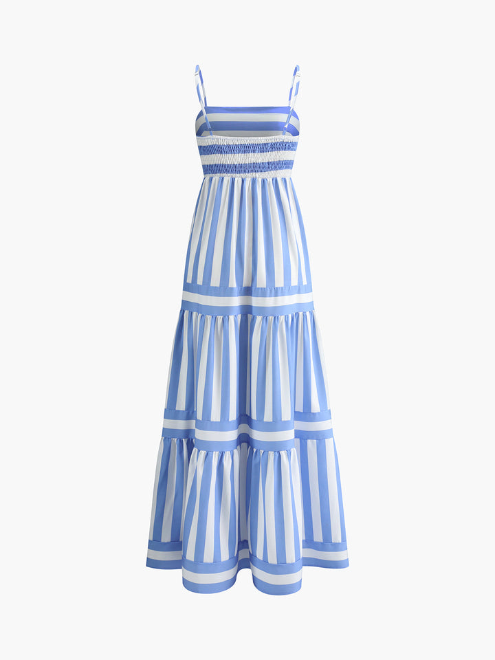 Robe longue à poches imprimées sans dos