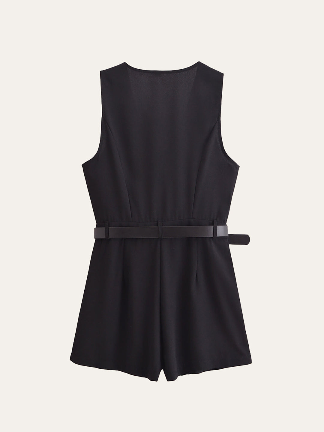 Combinaison Jumpsuit à ceinture et détail bouton doré