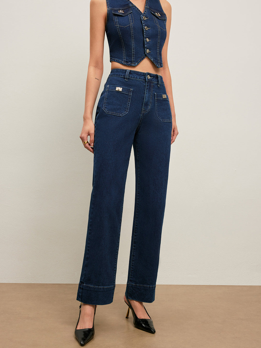 Jean Droit Taille Haute Classique