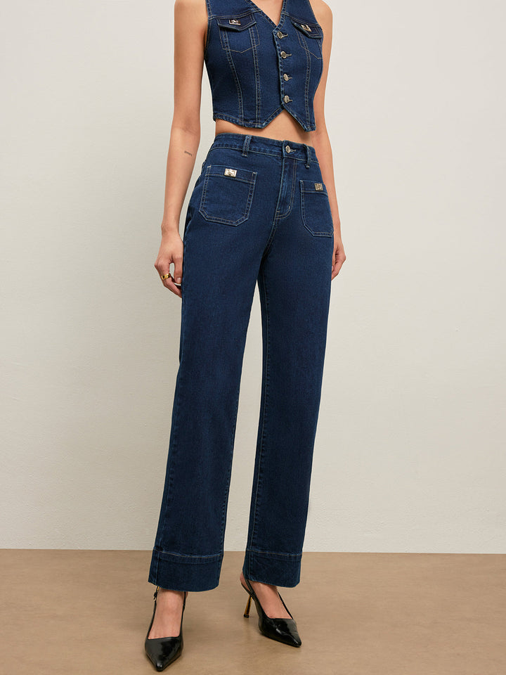 Jean Droit Taille Haute Classique
