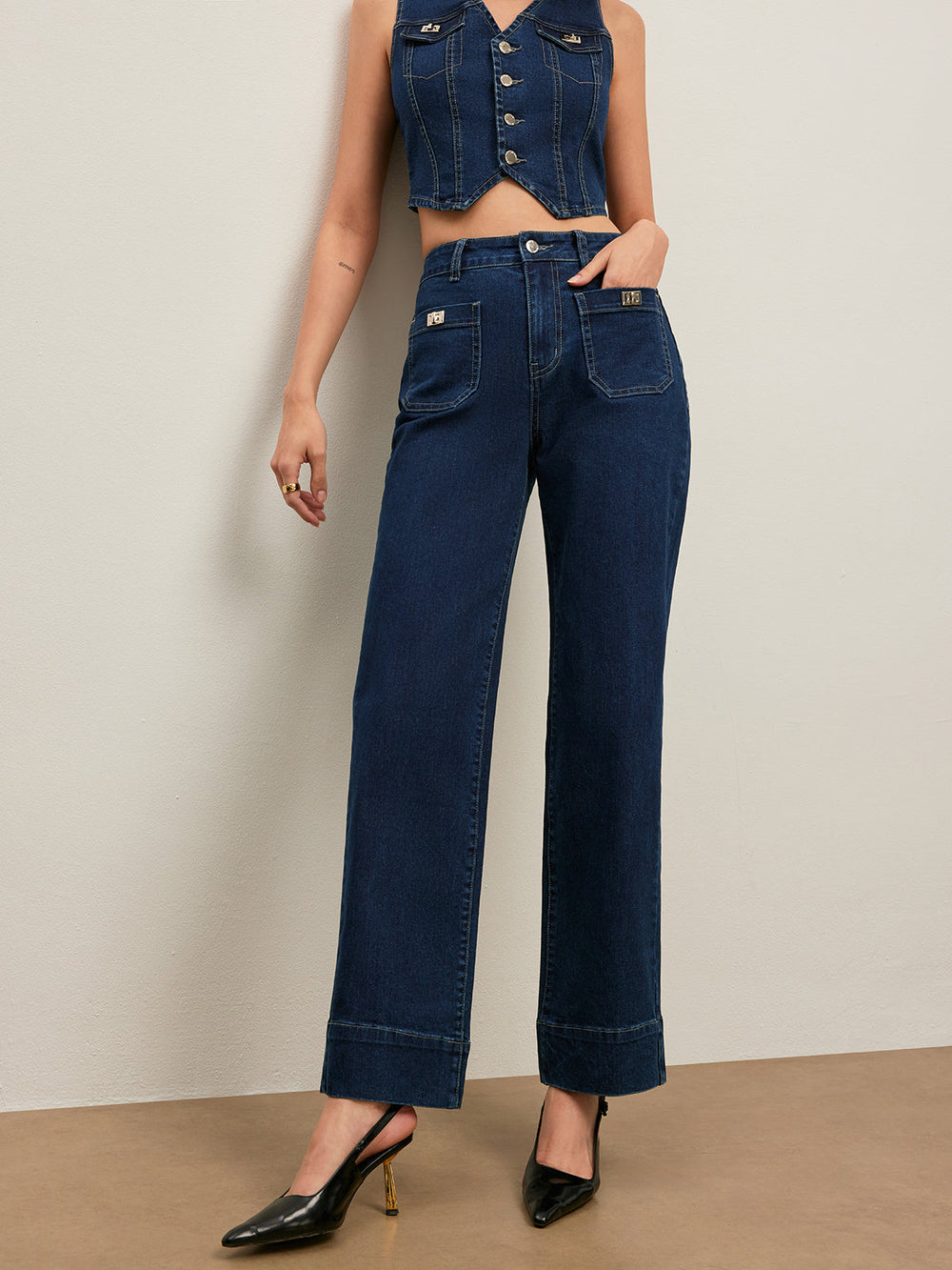 Jean Droit Taille Haute Classique