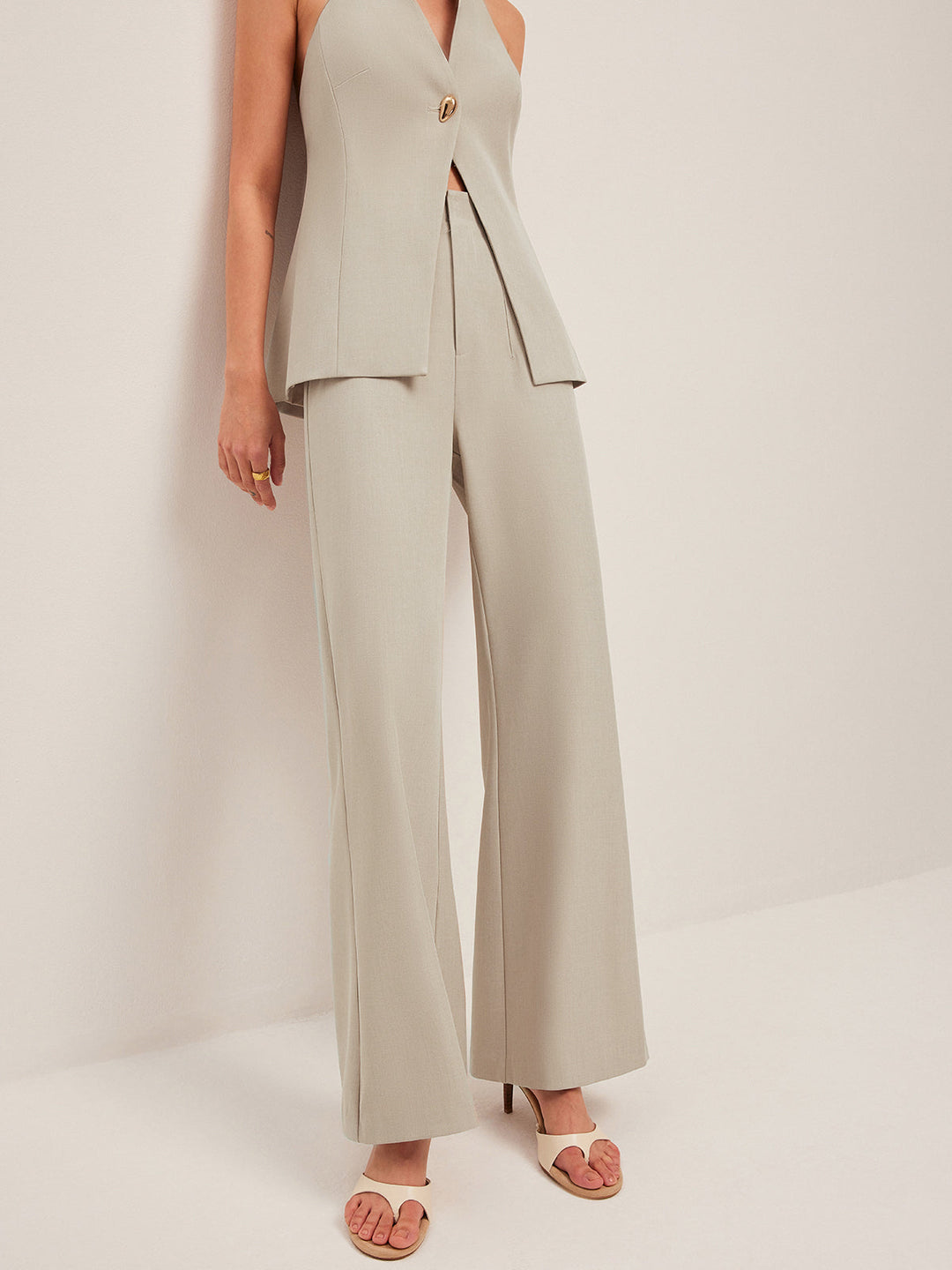 Pantalons Larges Taille Mi-haute