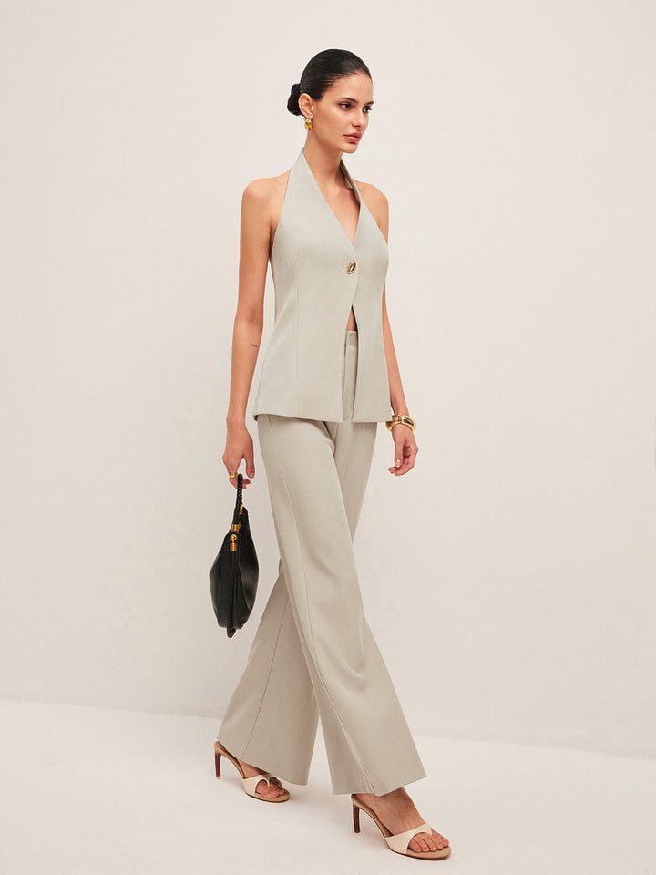 Pantalons Larges Taille Mi-haute