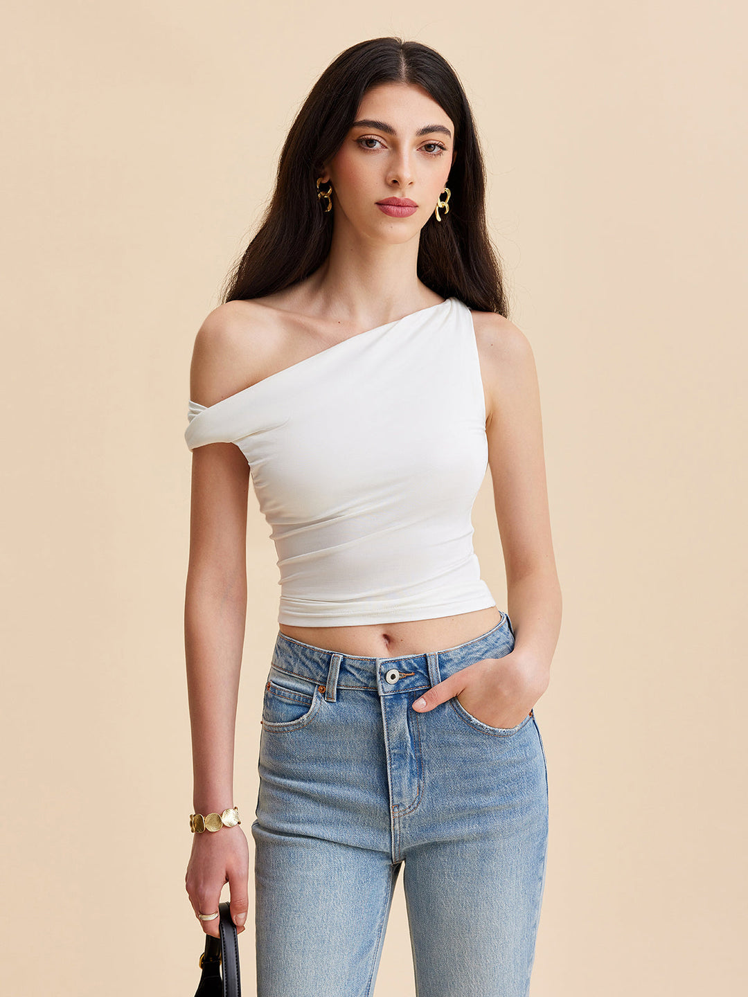 Haut asymétrique à une épaule
