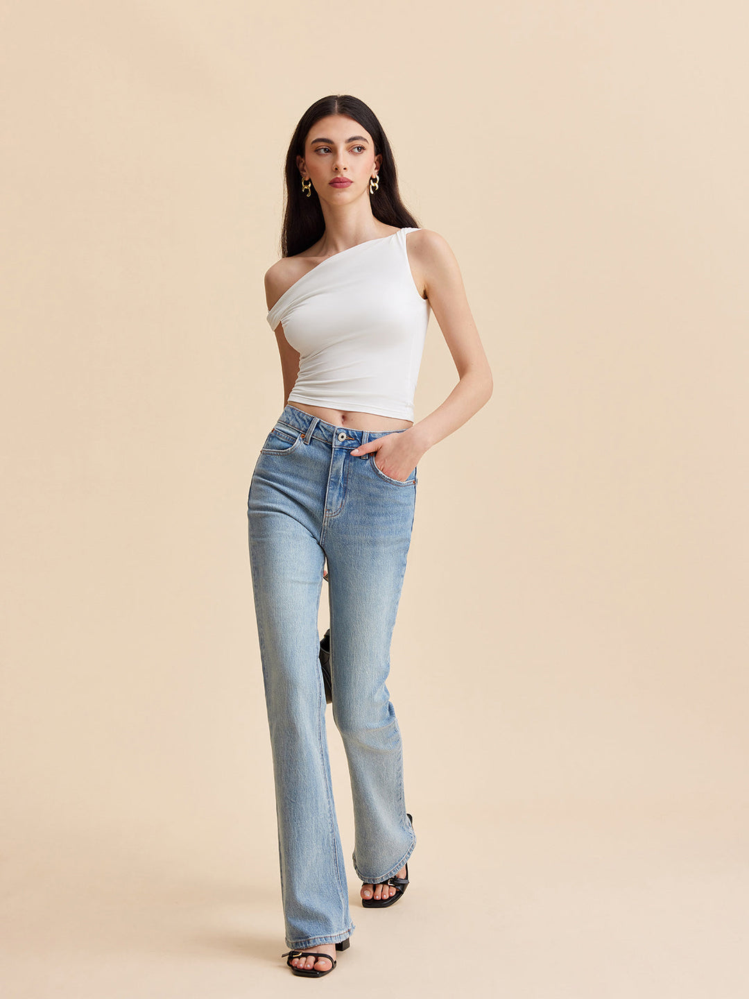 Haut asymétrique à une épaule
