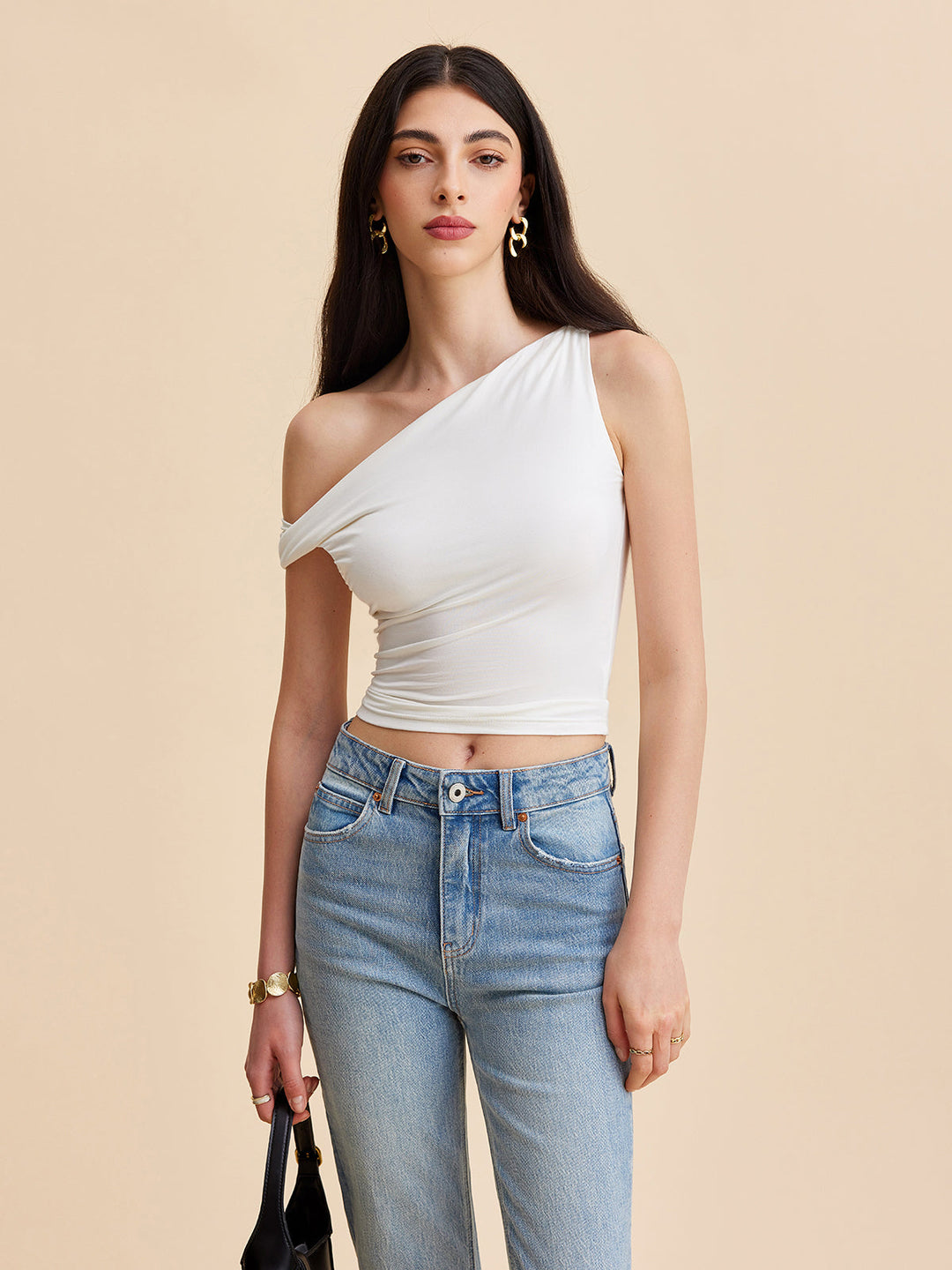Haut asymétrique à une épaule