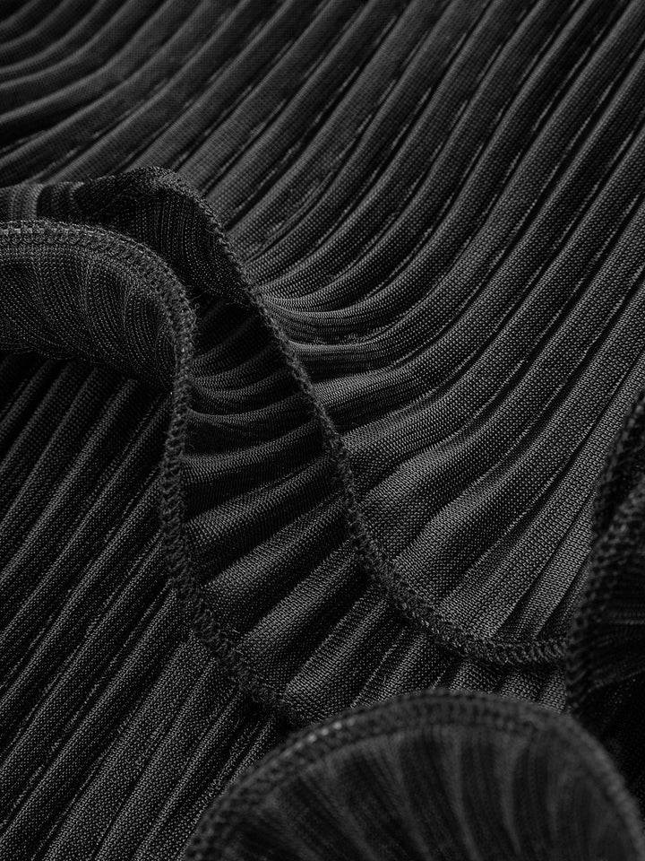 Blouse Plissée à Volants et Boutons
