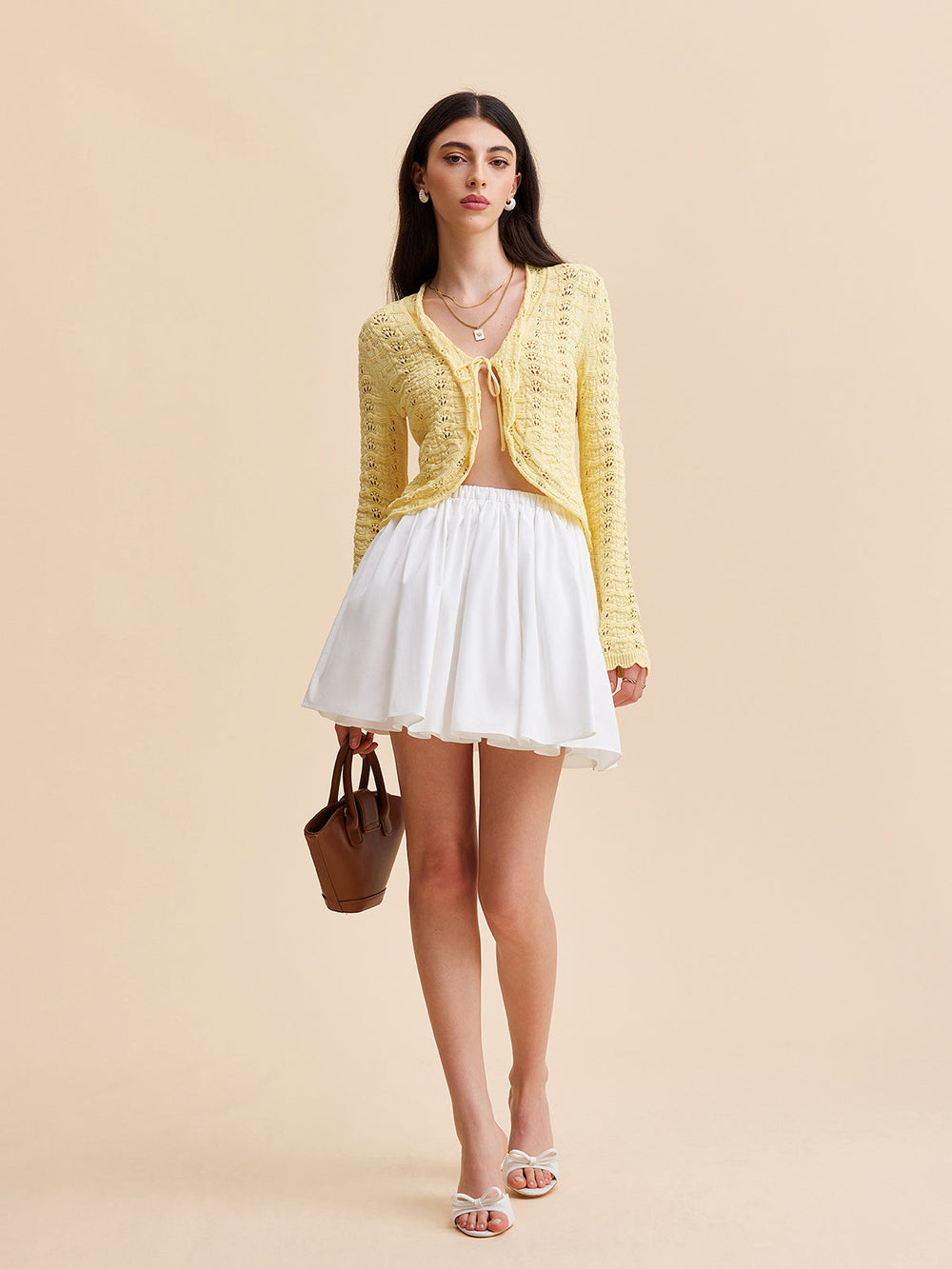 Jupe plissée en coton