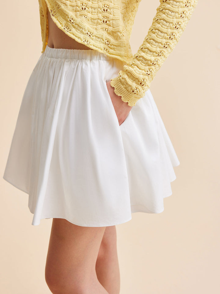 Jupe plissée en coton