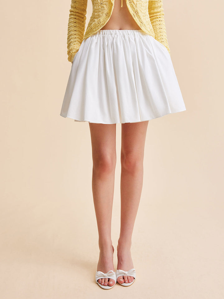 Jupe plissée en coton