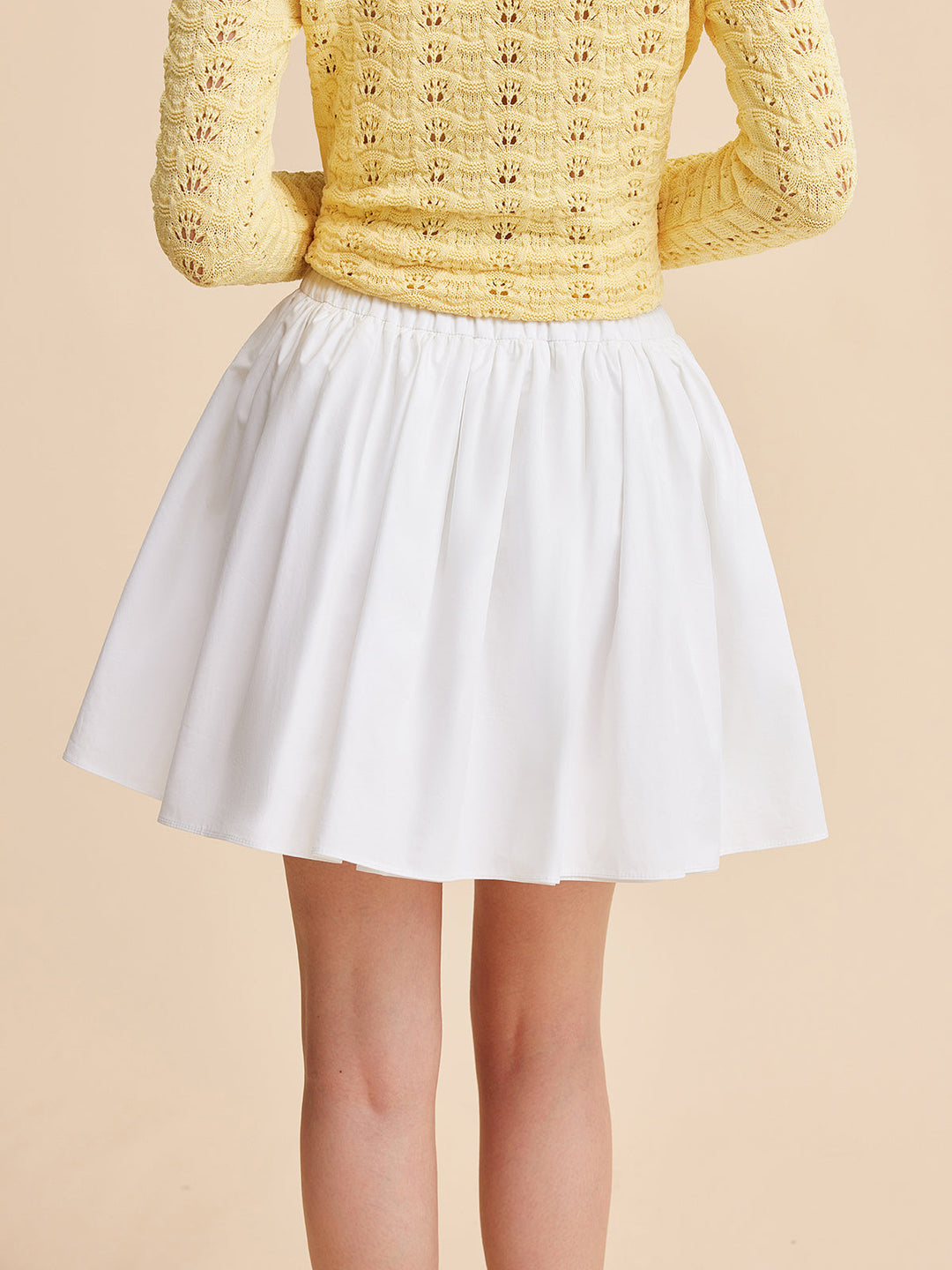 Jupe plissée en coton