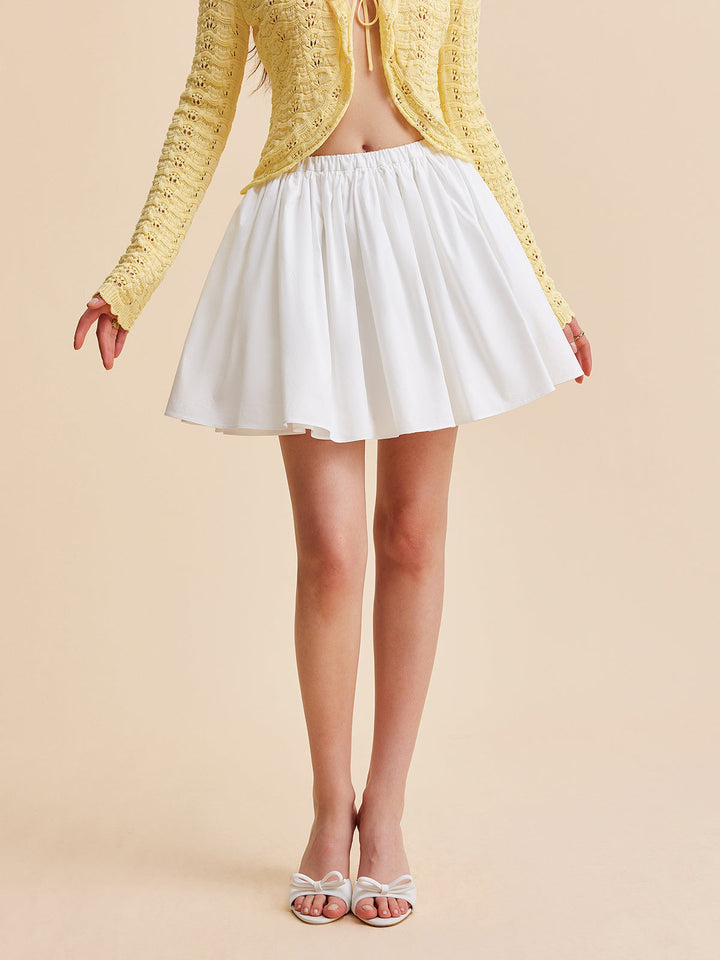 Jupe plissée en coton