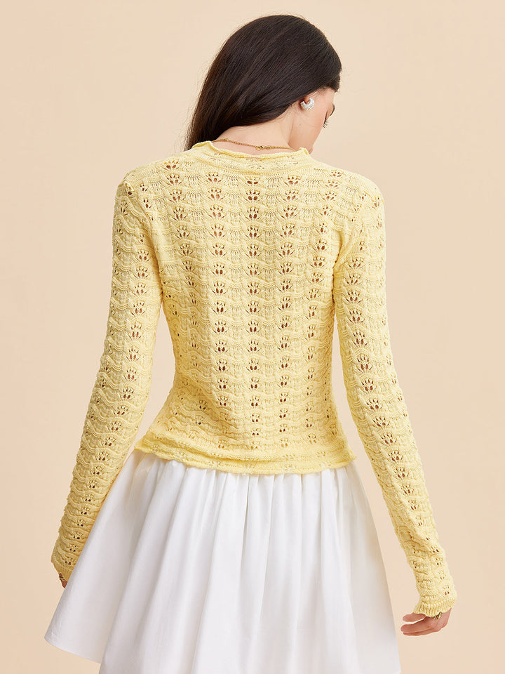 Cardigan en crochet à nouer