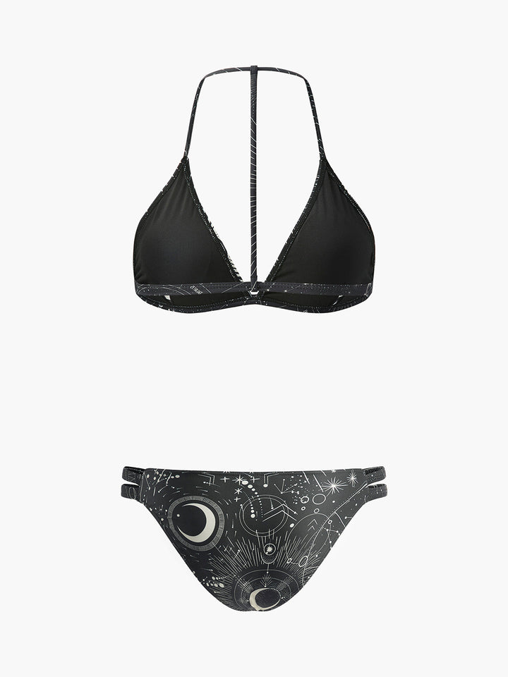 Ensemble Bikini à Bretelles Imprimé Astrologie