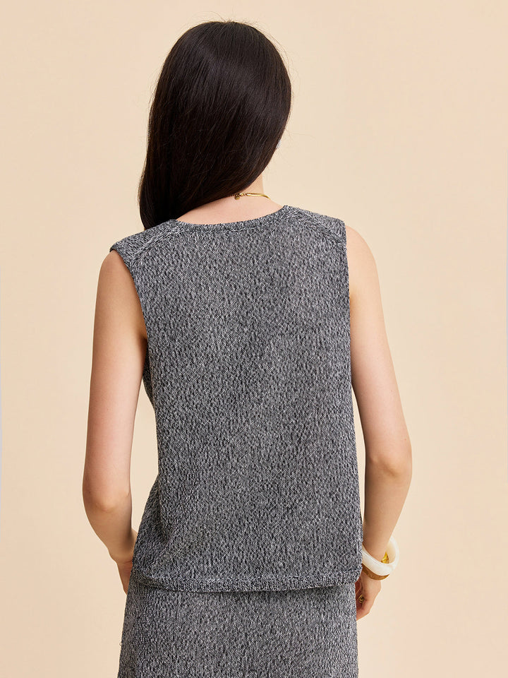 Gilet Long Tricoté