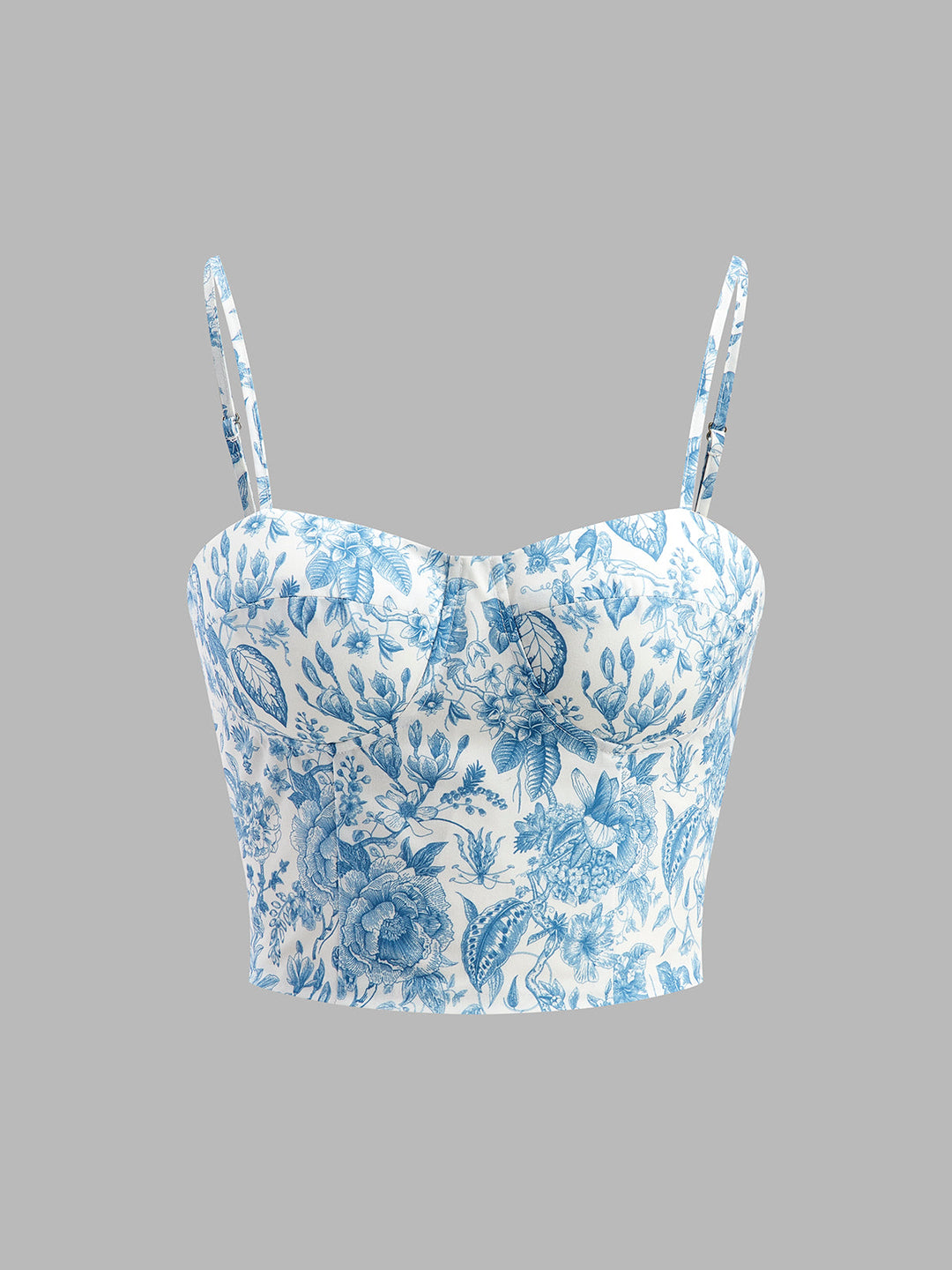 Top Court Corset Imprimé Floral