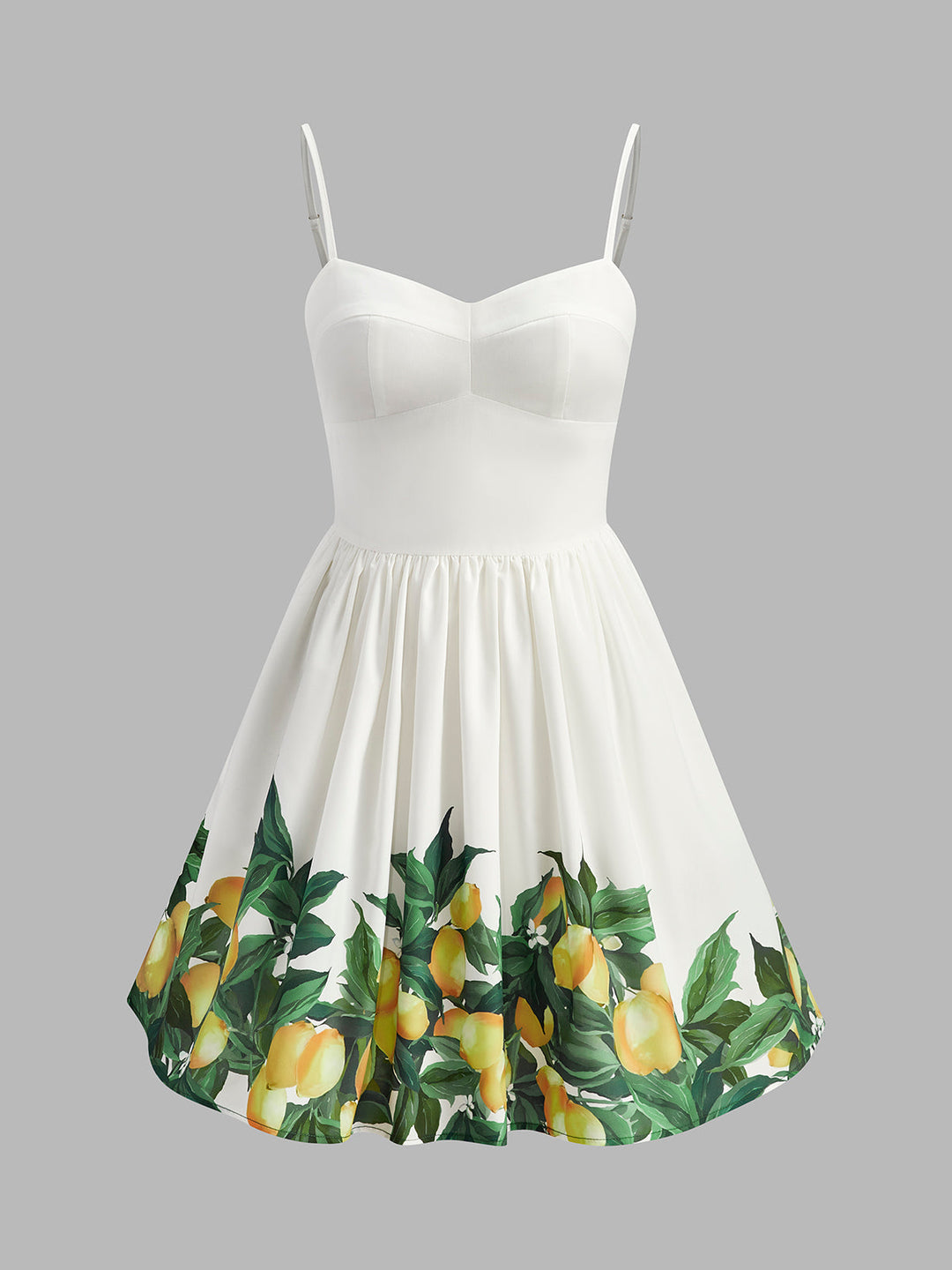 Robe Patineuse avec Imprimé Citron