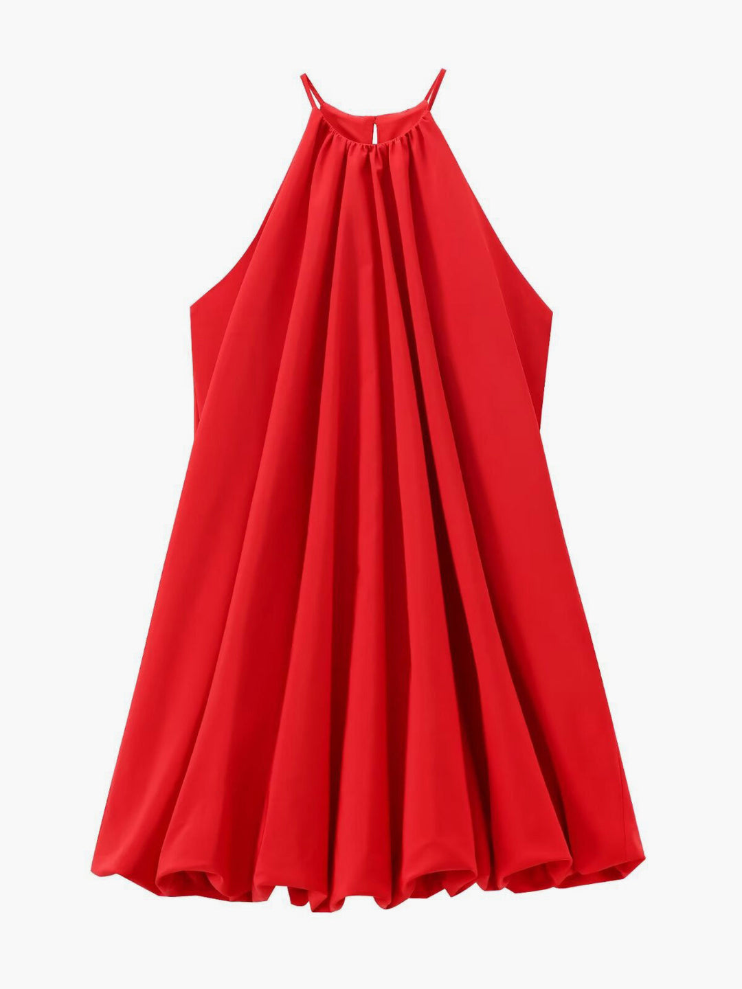 Robe à plis avec col halter