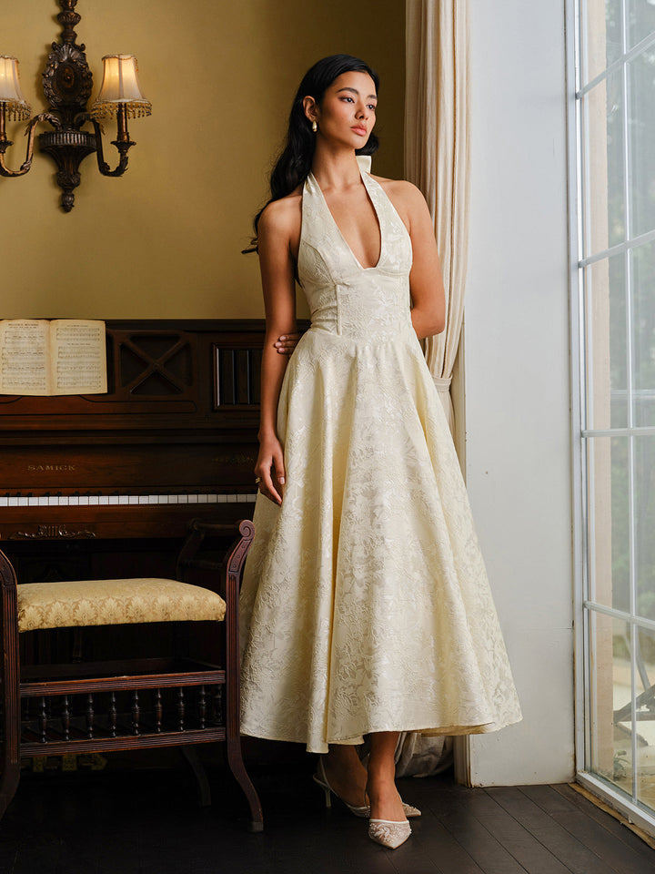 Robe Vintage à Lacets dans le Dos