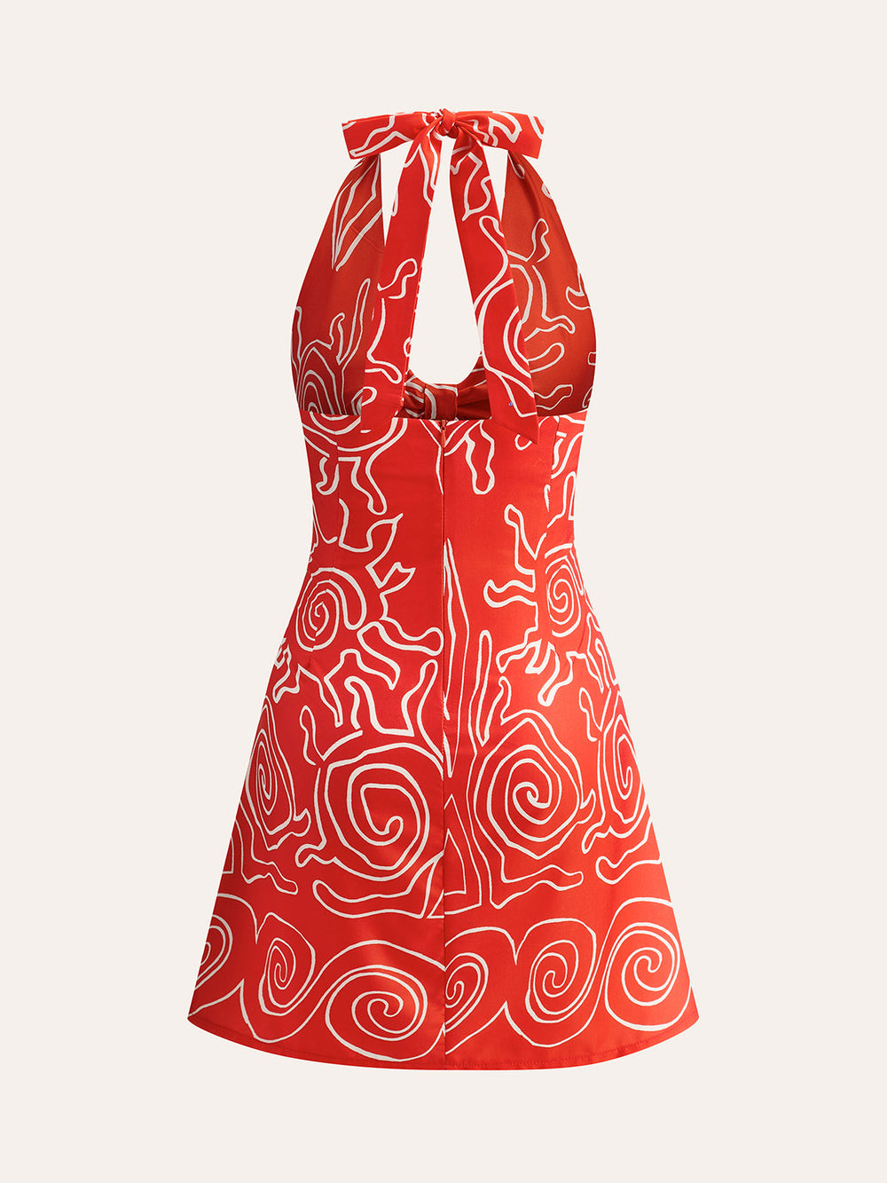 Robe Imprimée à Nouer dans le Dos